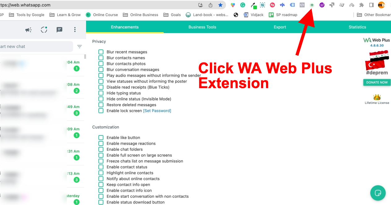 wa web plus extension for safari